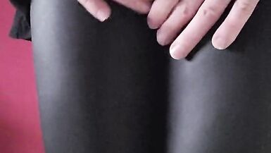 Masturbation in leggings