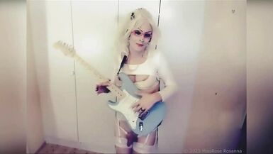 MissRose TS - A ENTIRE Lotta Rosie - ELECTRIC Guitar LADY-MAN - REAL PANTOONS RockNRoll Erotic Anime - Large Cock Butt Tease Tempt - 1 image