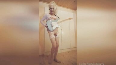MissRose TS - A ENTIRE Lotta Rosie - ELECTRIC Guitar LADY-MAN - REAL PANTOONS RockNRoll Erotic Anime - Large Cock Butt Tease Tempt - 11 image