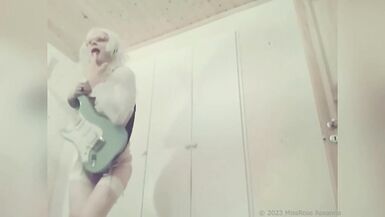 MissRose TS - A ENTIRE Lotta Rosie - ELECTRIC Guitar LADY-MAN - REAL PANTOONS RockNRoll Erotic Anime - Large Cock Butt Tease Tempt - 6 image