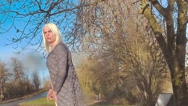 Sissy flashing outdoor - 7 image