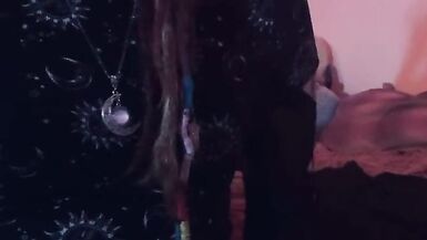 Trans emo cutie jerks off and eats cum - 9 image