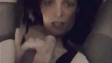 T-Girl cumslut gives herself a facial - 13 image