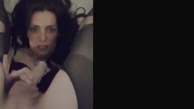 T-Girl cumslut gives herself a facial - 6 image