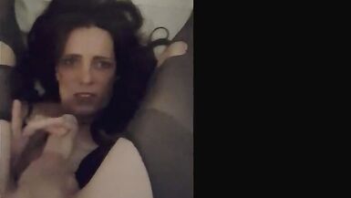 T-Girl cumslut gives herself a facial - 8 image