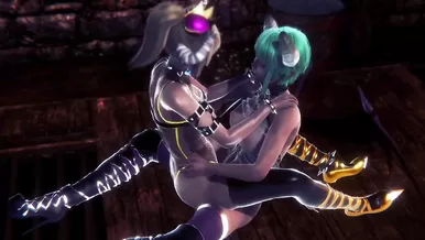 Futanari Bowsette with a Futanari succubus : CG Porn Parody
