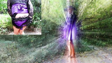 Cum On Purple Satin Gown - 4 image