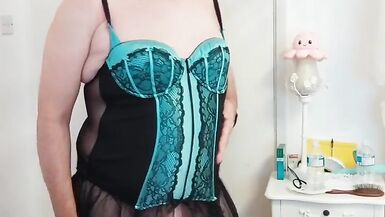 Tv cumslut Nottstvslut in hot underware and nylons - 15 image