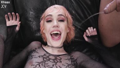 Chastity T-Girl goes wet, Claire Tenebrarum, 5on1, Anal Fisting, DAP, Gapes, Pee , Swallow BTG063 - 4 image