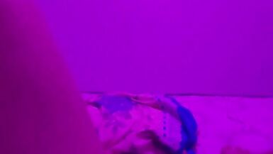 Trans woman does finger-job on her cock - 14 image