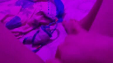 Trans woman does finger-job on her cock - 9 image