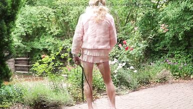 Wanking In Pink Silk & Satin - 9 image