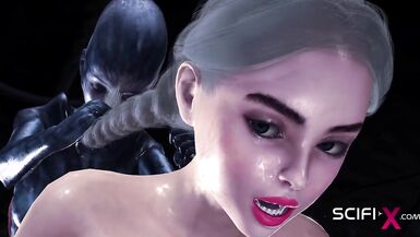 A sexy hottie gets fucked by a female alien in a cave on an exoplanet - 12 image