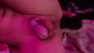 Caged sissy handsfree cums from anal - 13 image