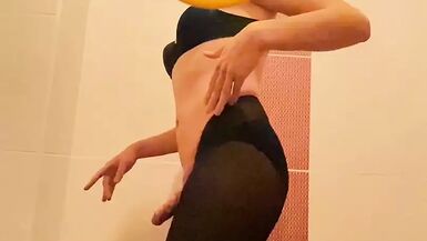 Sissy solo masturbation bra and panty part2 - 1 image