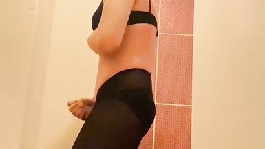 Sissy solo masturbation bra and panty part2 - 15 image