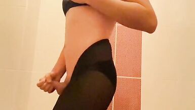 Sissy solo masturbation bra and panty part2 - 2 image