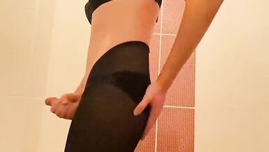 Sissy solo masturbation bra and panty part2 - 3 image