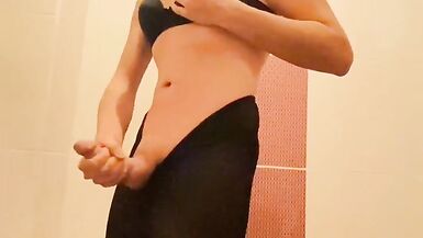 Sissy solo masturbation bra and panty part2 - 9 image