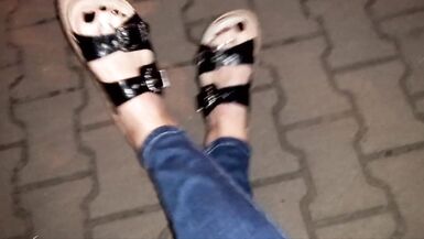 crossdresser feet lover in public - 14 image