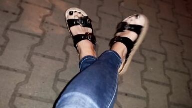 crossdresser feet lover in public - 15 image