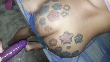A well-endowed inexperienced man rips my ass off interracially rich with a dick this boy gave me who wanted to meet me and play with my tattooed ass, so I lent him my ass so he could destroy it with his big dick. - 2 image