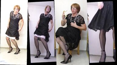 Julian069 lace dress, pink slip 76 - 13 image