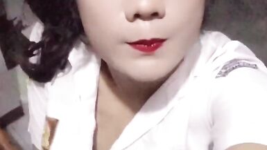 Crossdressing Highschool indonesia outfit and outdoor masturbation - 13 image