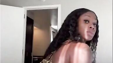 Hung Big Booty Black Shemale - 13 image