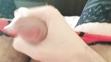 Cumming in condom and rubbing my body in sexy lingerie - 15 image