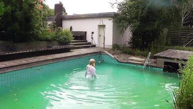 Sheer Wet Fuckable - randy shemale in wet vintage lingerie - 13 image