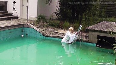 Sheer Wet Fuckable - randy shemale in wet vintage lingerie - 8 image