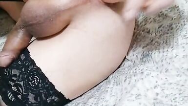 Vladasexytrans show herself body and fuck ass and cum from vibrator - 15 image