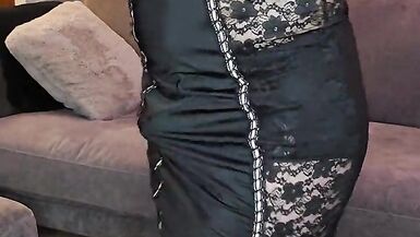 Teasing in black lingerie - 12 image