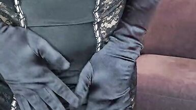 Teasing in black lingerie - 13 image