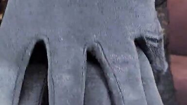 Teasing in black lingerie - 14 image