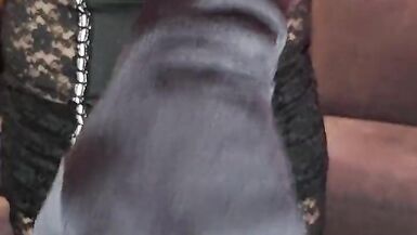 Teasing in black lingerie - 15 image