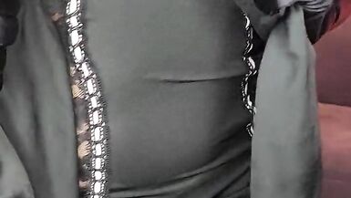 Teasing in black lingerie - 2 image