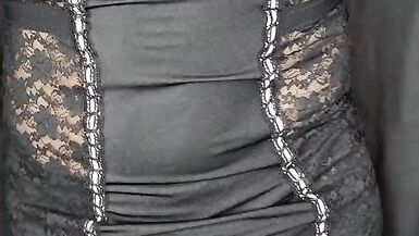 Teasing in black lingerie - 3 image