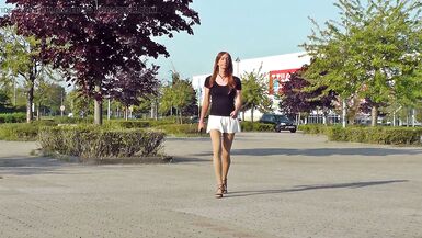 TGIRL wears very short Skirt in Public - Transgender - 13 image