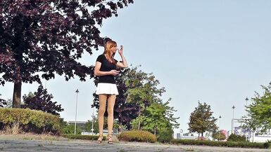 TGIRL wears very short Skirt in Public - Transgender - 2 image