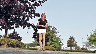 TGIRL wears very short Skirt in Public - Transgender - 3 image