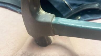 Micro penis meets hammer - 3 image