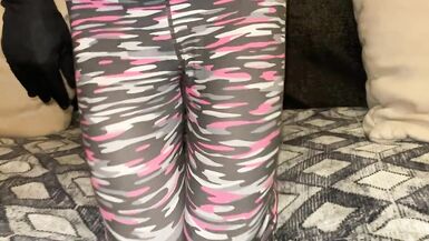 Small femboy stretches her butt after workout - 14 image