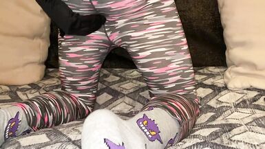 Small femboy stretches her butt after workout - 15 image