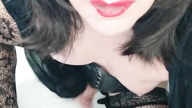 Slutty trans girl cumming - 8 image