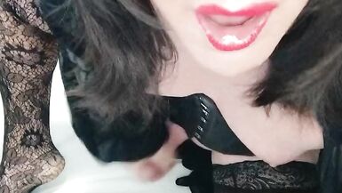 Slutty trans girl cumming - 9 image