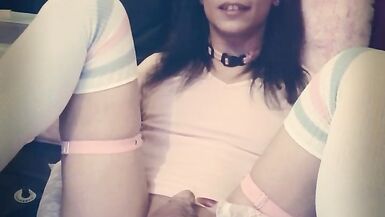 Princess Fucked on the Couch by Sex Machine Dildo ! xxHayleeMariexx Phone Vid