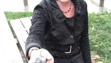 Little sissy in chastity walking in public - 11 image