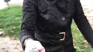 Little sissy in chastity walking in public - 12 image